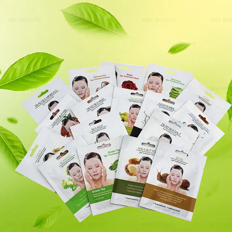 Wholesale Private Label Logo Chinese Organic Cosmetic Green Tea Moisturizing Facial Mask