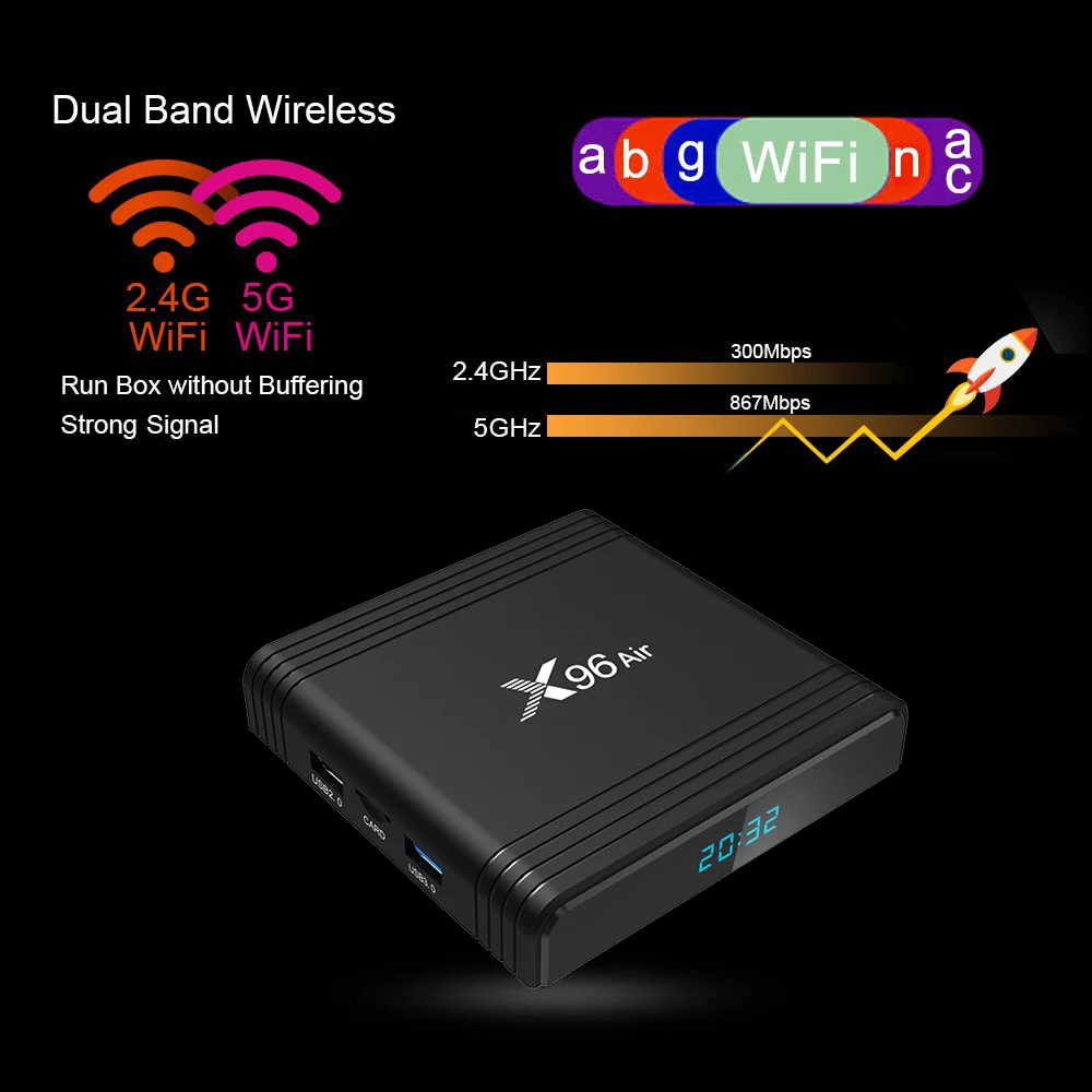  Лидер продаж ТВ-приставка Android Iptv 4 ГБ 8 16 32 64 Wi-Fi видео песни загружаемый телевизор 8k 9 0 X96