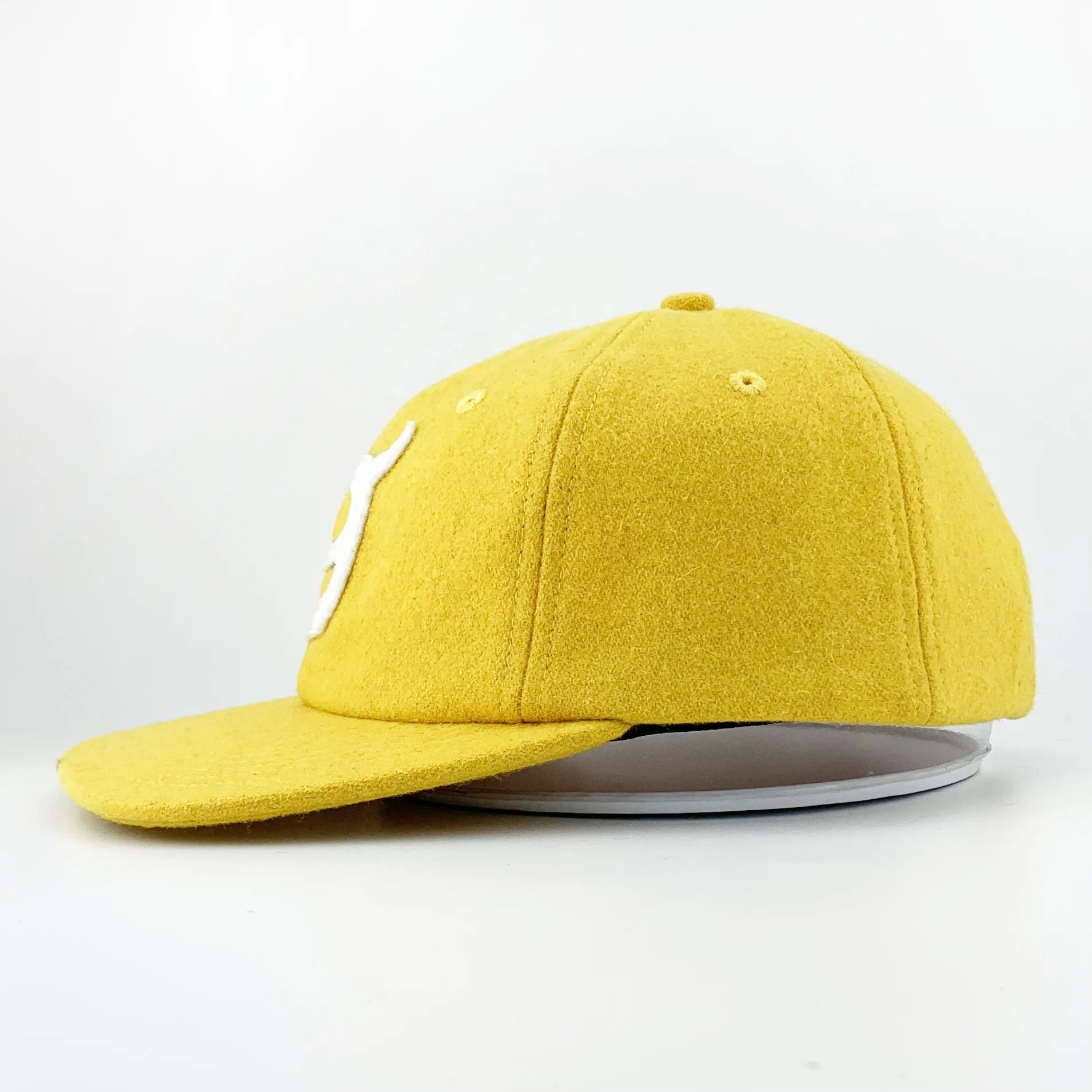 Melton Hip Hop Men Patch Logo Snapback Baseball Hat Cap Luxury Wool Flat Brim Unisex Baseball Cap Dad Hat With Custom Log