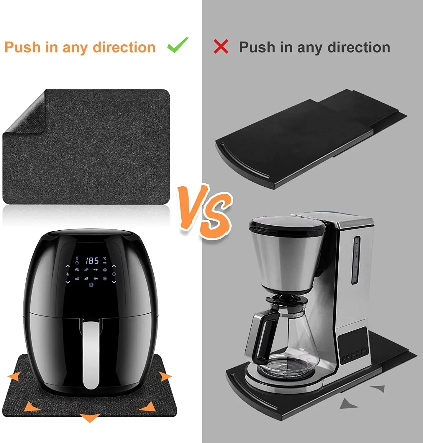 2 Pcs Heat Resistant Pad Countertop Protector Mat Coffee Maker Mat for Countertops Heat Resistant Mat for Air Fryer