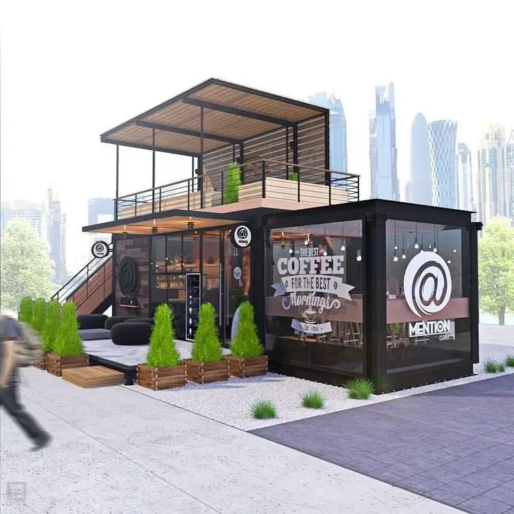 Prefab Portable Coffee House Cabin Container Store/Cafe/Bakery Ready Made House Container Kiosk