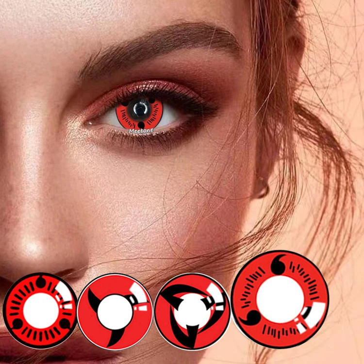 Meetone Factory directly wholesale cheap price halloween crazy cosplay sharingan  contact lenses