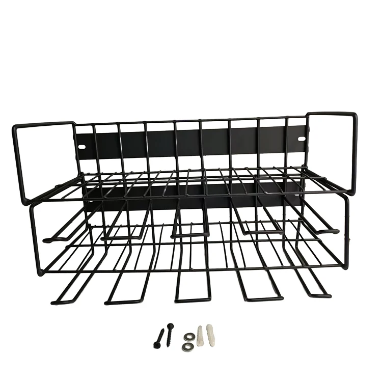 Heavy Duty Metal Wire Garden Hanging Utility Shelf Electric Drill Holder Wall Mount Garage Storage Rack Power Tool Organizer