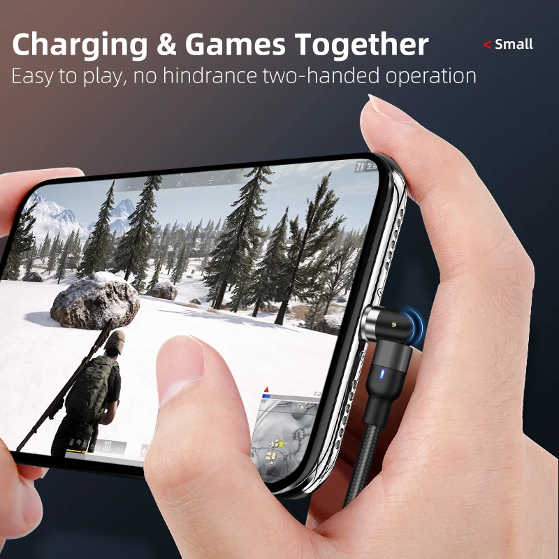 Для iphone телефон вращать типа c для передачи данных 3 в 1 2.4A быстрое зарядное устройство 540 градусов м 2 usb datacable Магнитный кабель зарядки с