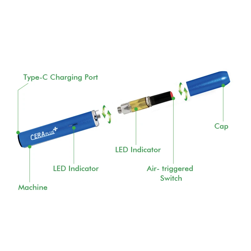 
Portable CBD Vape Pen 0.5ml/1ml Cartridge Vape Pen 