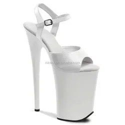Sexy pointed shoes 23cm super high heel waterproof platform