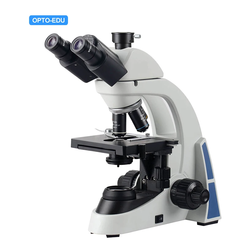 OPTO EDU A12.0909-C Laboratory Biological Trinocular Achromatic LED Microscope Light