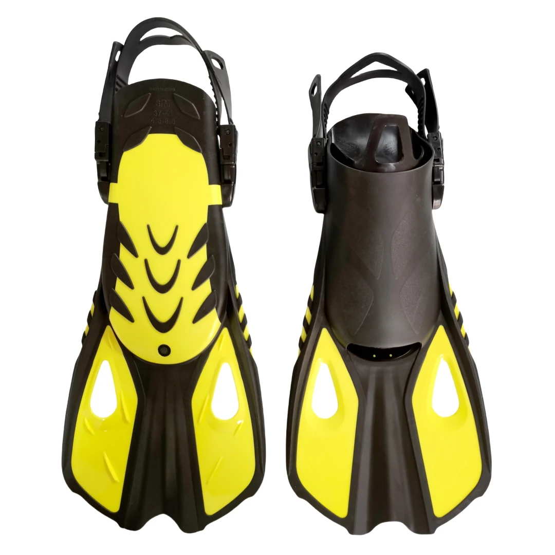 XS Adjustable Swim Fins Snorkel Fins for Lap Swimming Travel Size Scuba Diving Flippers for Adult Snorkel Swimming Training