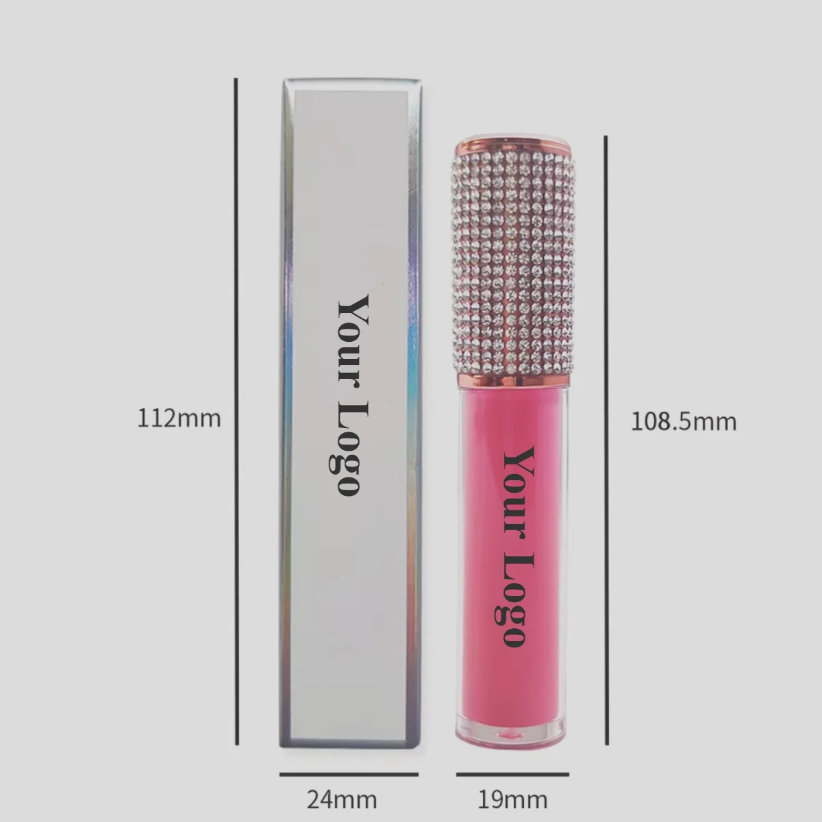 Make Your Own Diamond Lip Gloss Vendor No Logo  Private Label Luxury Shimmer Long Lasting Waterproof Custom Matte Lipgloss Lip