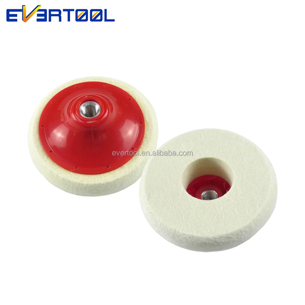 Wholesale Factory Wool Buffing Pad 25mm Thickness Wool Felt Polishing Disc With M14 Thread