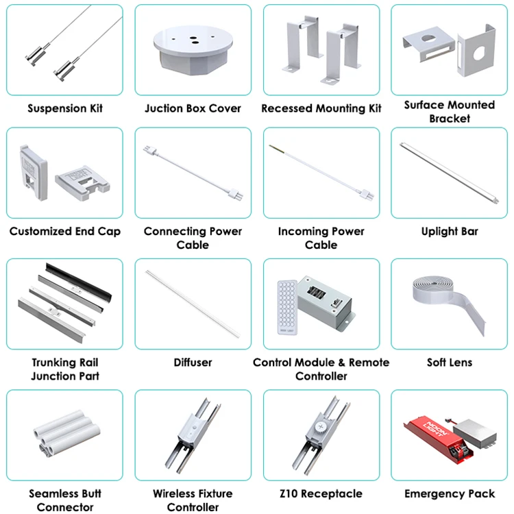 Hot Sale Aluminum Smd2835 Factory Warehouse Office Profile Led Pendant Lighting 4cct Dimmable Ceiling Hanging Linear Light