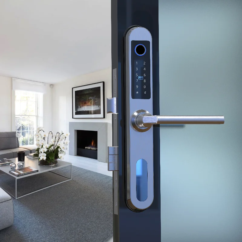 
Goodum TTLock Bluetooth APP Wifi Fingerprint Password RF Card European Smart Door Lock E6900W For Aluminum Door 