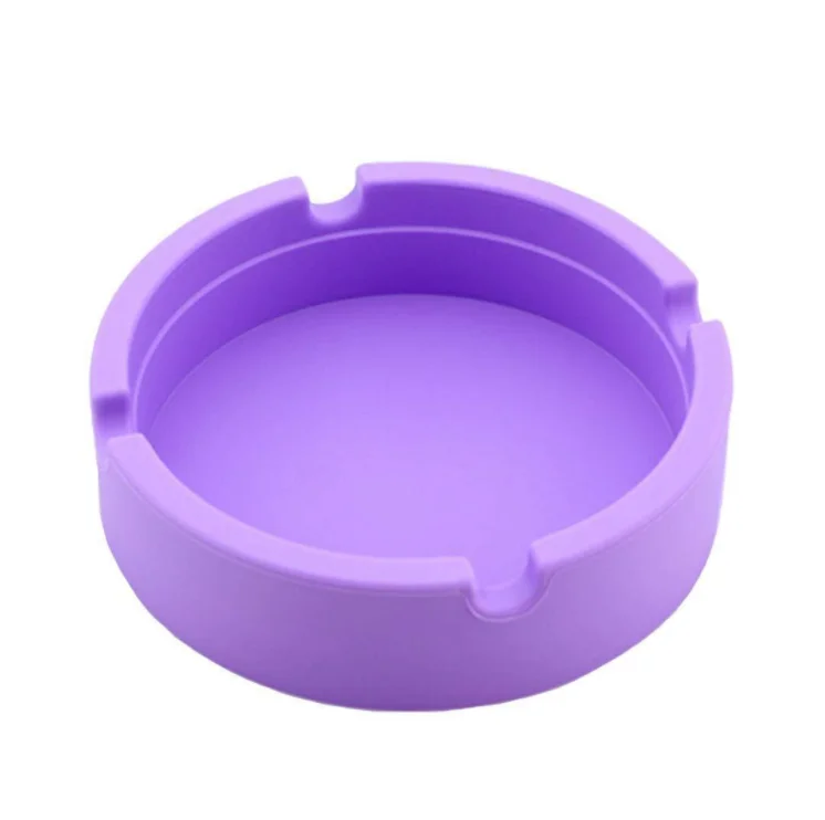 Custom logo Portable Smoking Accessories Round Shape Silicone Cigar Ashtray Outdoor
