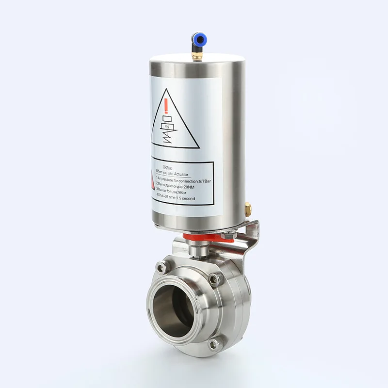 Stainless Steel Quick Release Pneumatic Vertical 1 inch 2 inch Butterfly Valve