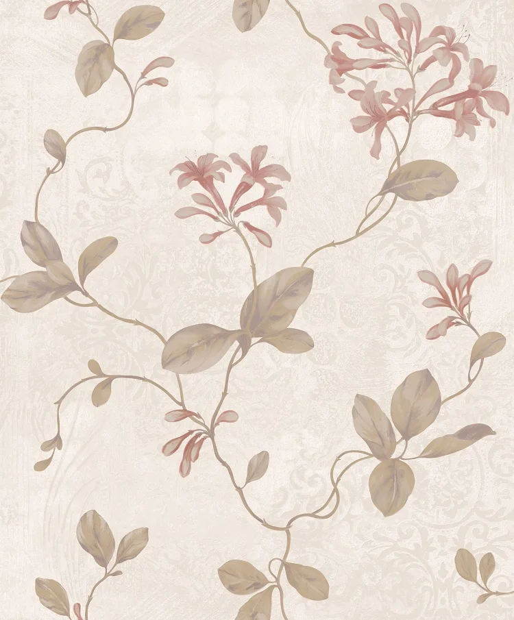 High End Elegant Lilac Pattern Bedroom Wallpaper Home Decoration