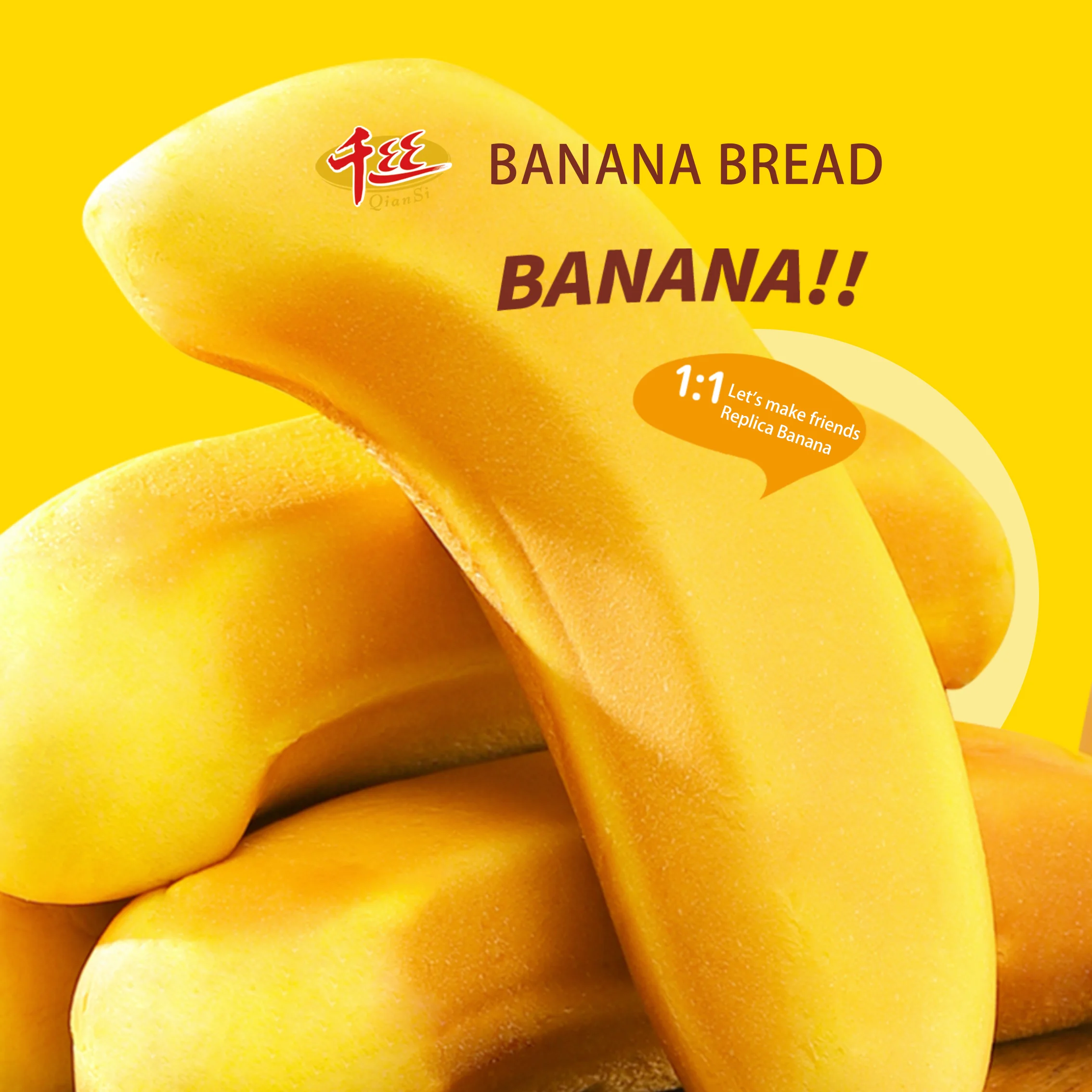 2kg Wholesale Hot Selling Custom Soft Banana Bread Breakfast Cake Whole box Wheat Flour soft bread with sweet fillings