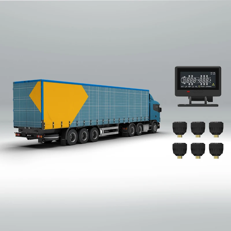 2-48 wheels external sensors truck TPMS system with repeater