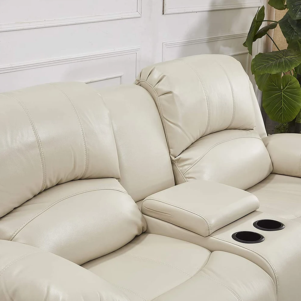 XIHAO Living Room Set Asientos Reclinables Leather Sectional Sofa With Recliner Recliner 3 Seater