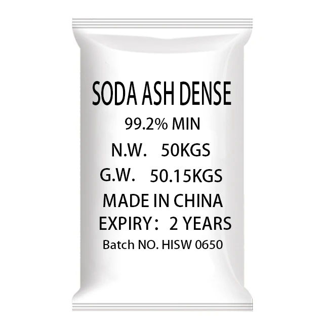 50 KGS Soda Ash Dense 99.2% purity Sodium carbonate 497-19-8 chemicals industrial grade