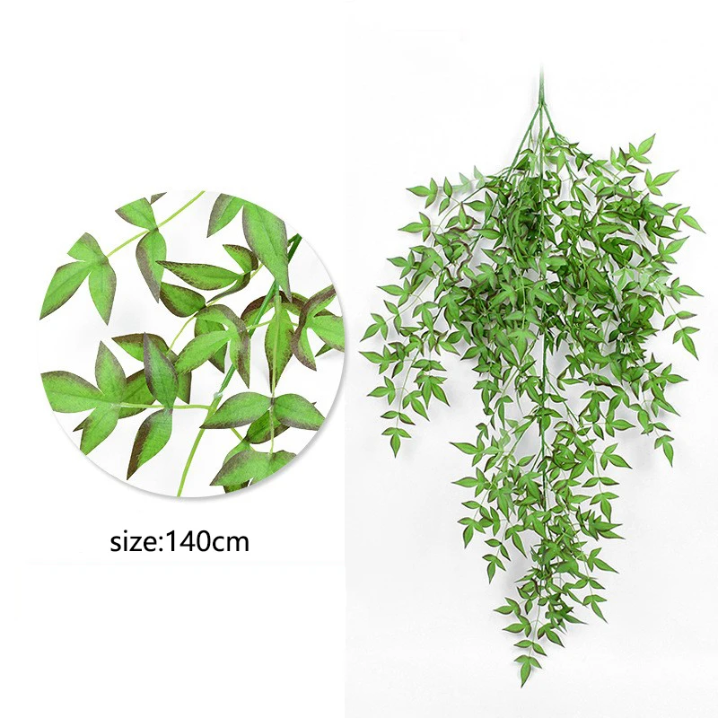 persian grass bamboo leave plastic plants artificial fern leaves fakes wedding indoor outdoor garden office table decoration