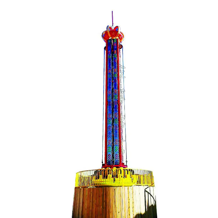 Jumping park thrilling rotate free fall drop tower  drop tower amusement rides for sale entertainment equipment jumping