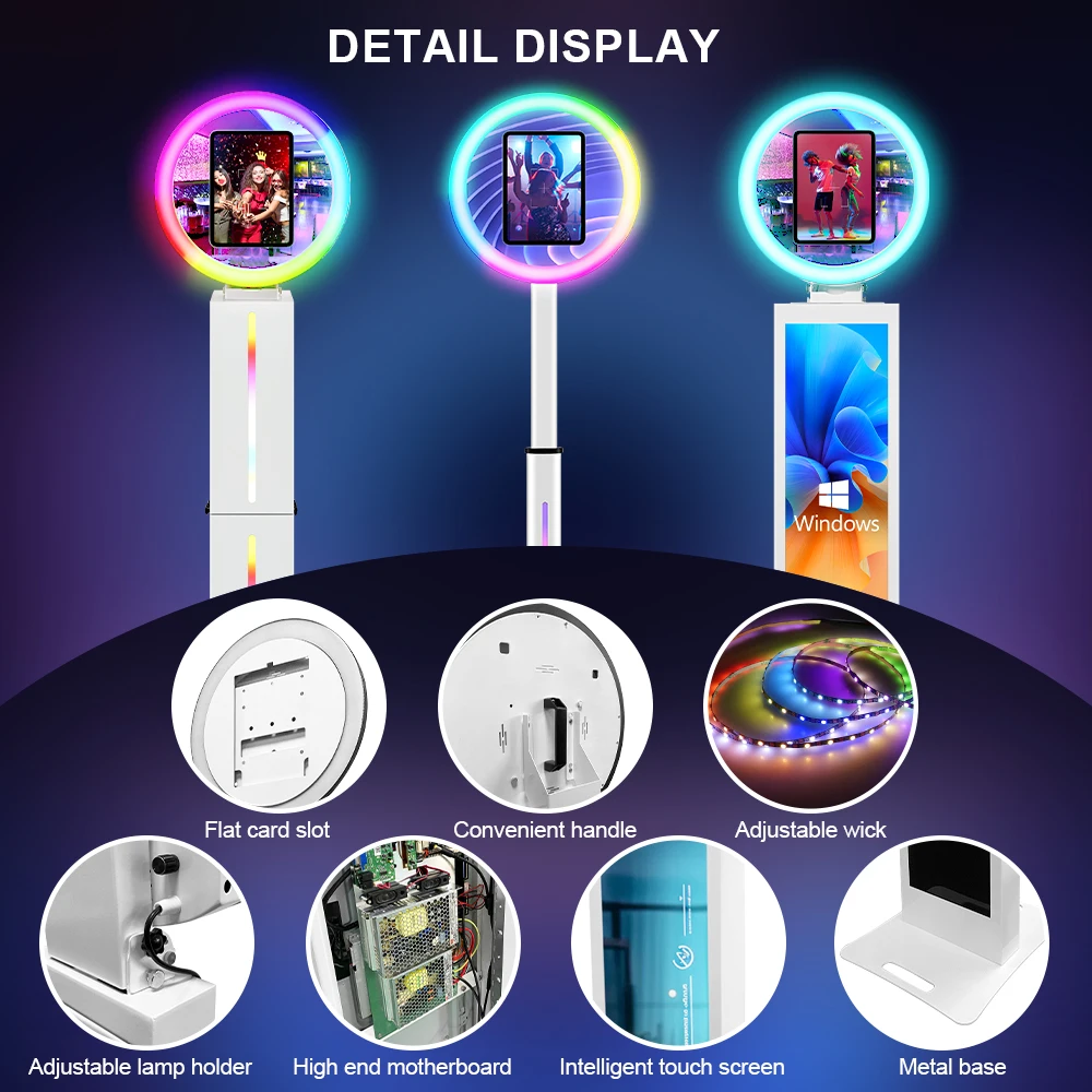 2024 Newest Design ipad photo booth 12.9 supplier manufacturer roaming ipad photo booth shell selfie photobooth