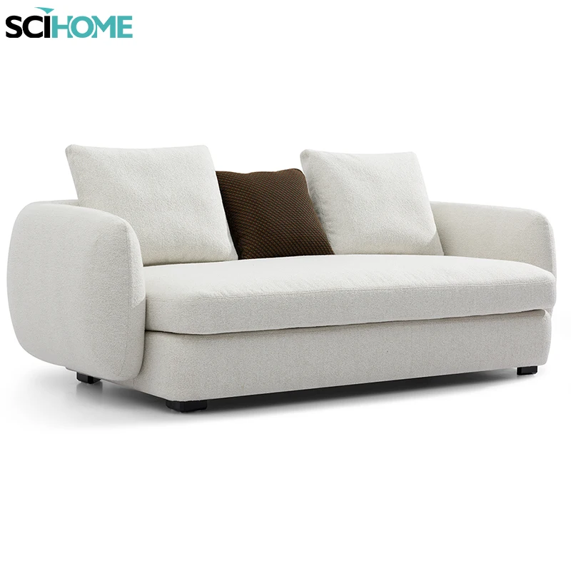 SCIHOME Home Living Room Furniture Fabric Curved Modular Sofa