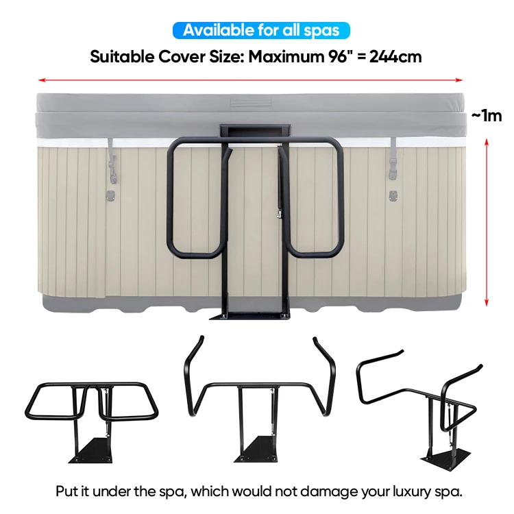 Hot Tub Cover Lifter Spa Cover Lift TS-03 Under Style Based Mount Lifters For Hot Tubs