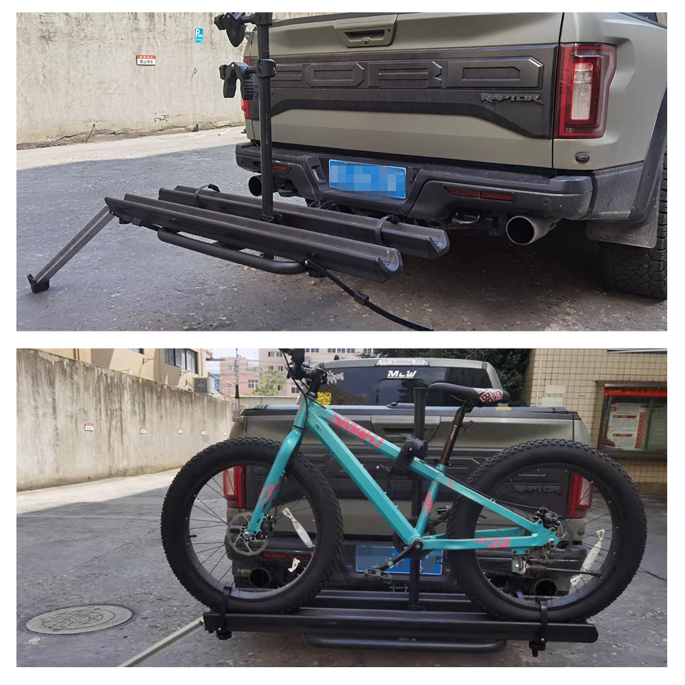 Cost-effective aluminum+iron can be folded cycle carrier bicycle Car bicycle rack