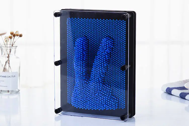 Square Shape Plastic Transparent Acrylic Material 3D Pin Large Art Toy Pins Hand Toy