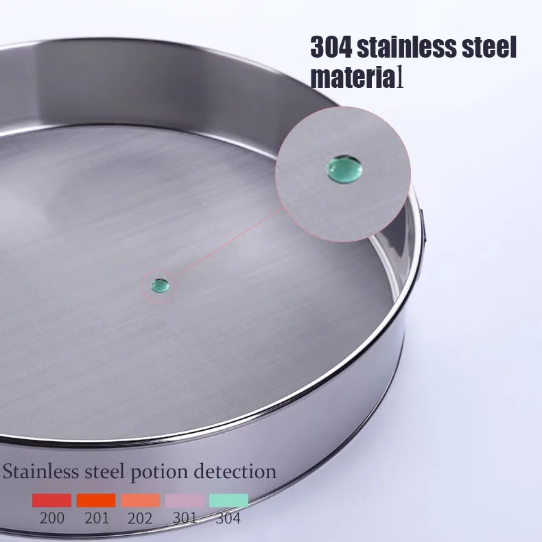 304 Stainless Steel Kitchen Baking Tool Filter Fine Mesh Strainers Flour Sieve