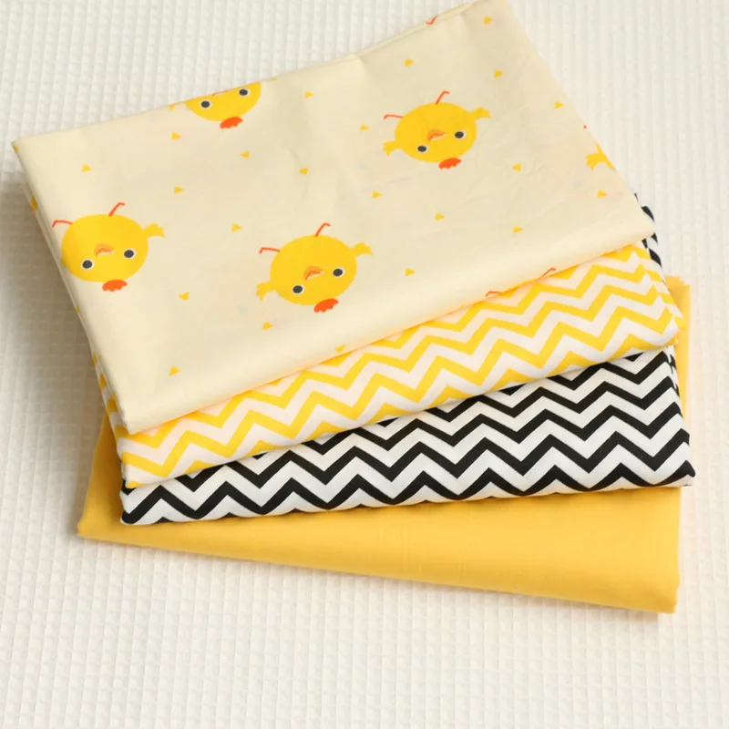 Cotton cartoon printed fabric With chicken ripple print fabric kindergarten baby pure cotton bedding fabric
