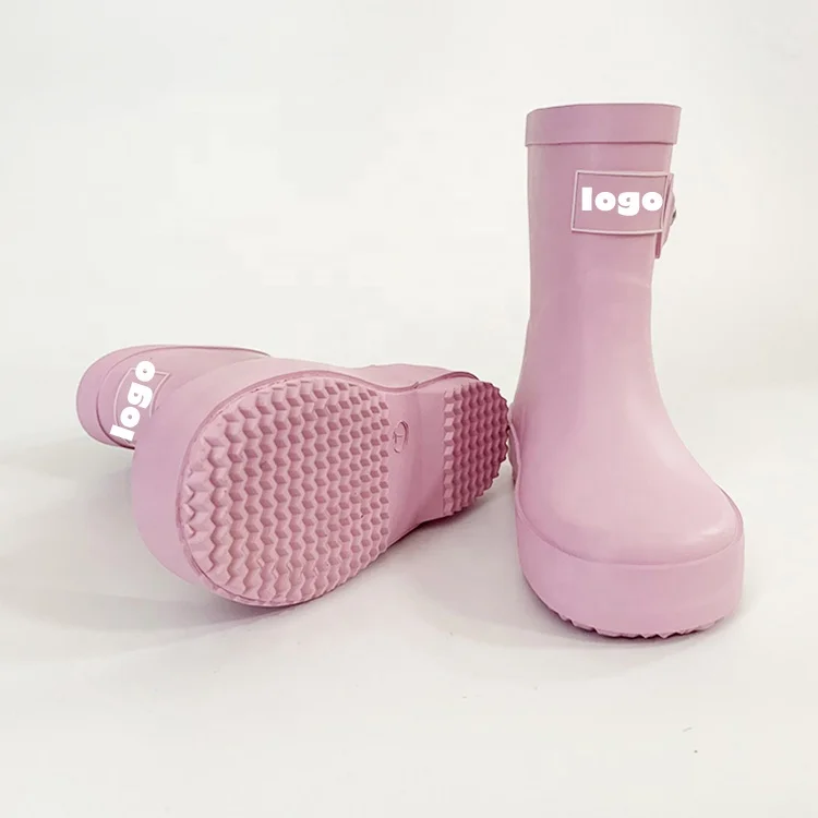 Fast Delivery High Quality rain boots Cheap Pure colour Comfortable Children Rubber Rain Boots For Kids wellies Durable soft