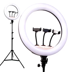 Wholesale 18 Inch 46cm Live Photography Beauty Led Selfie Ring Light With Tripod Stand 210cm