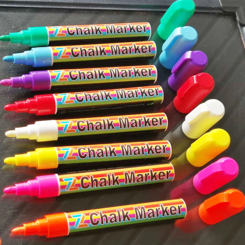 2020 Новое поступление оптовая продажа Заказная хайлайтер Радужный цвет kawaii маркер ручка для письма Рисование ручки Жидкий Мел