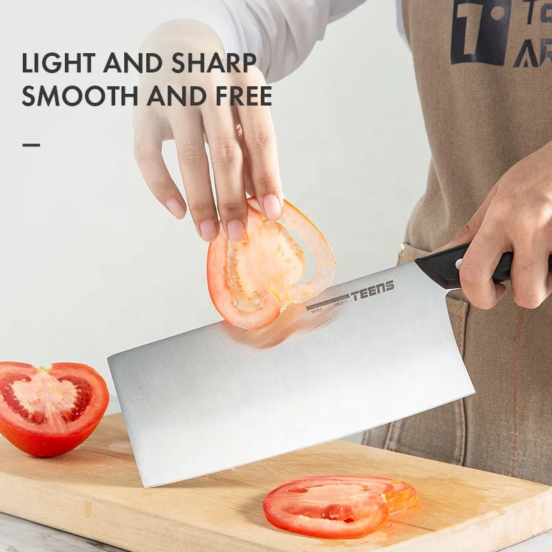 Best Selling Products 2022 Amazon Chinese Chopper Knives Set Stainless Steel Cleaver Boning Knife Kitchen Butcher Knife Holder