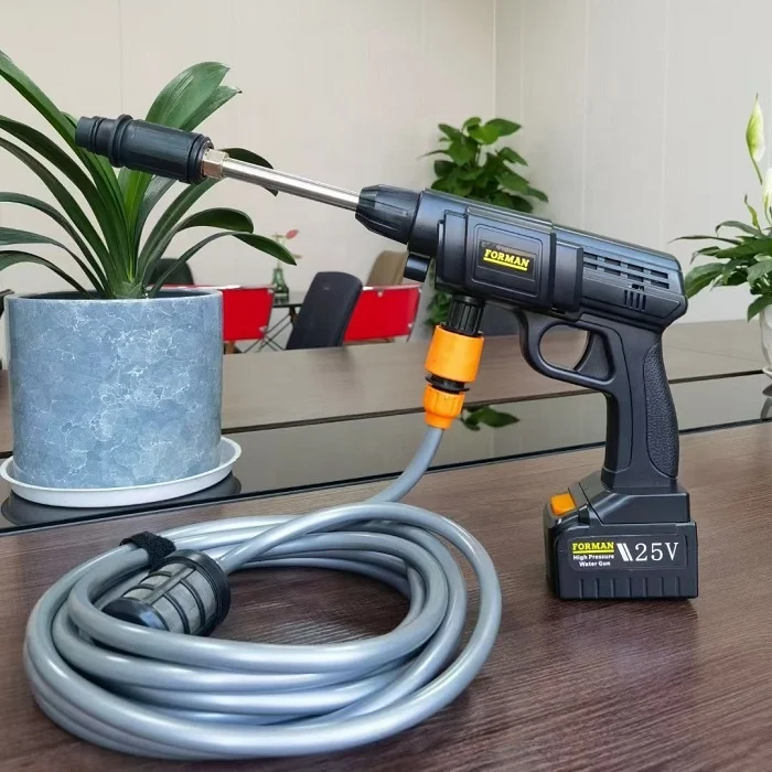 Cordless Portable High Pressure Electric Car Washer Gun With 24V Rechargeable Battery Power Car Wash Foam Gun