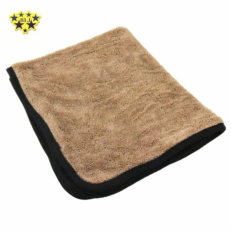 High Quality Super Ultra Fine Printed Microfiber Cloth Short And Long Pile Detailing Plush Car Cleaning Towel