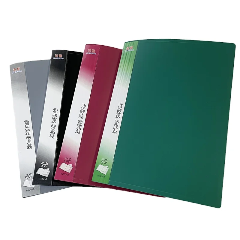 Factory  A4 10/20/40/60/80/100 Pockets Clear Plastic Display Book Document Holder File Folder