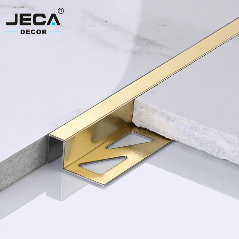 Foshan JECA Tile Trim Metal Profile Stainless Steel Edge Curved Corner