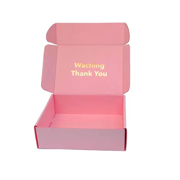 
Hot Corrugated Cajas Branded Packaging Cardboard Clothes Mailing Cosmetic Small Pink Shipping Custom Logo Mailer Box 