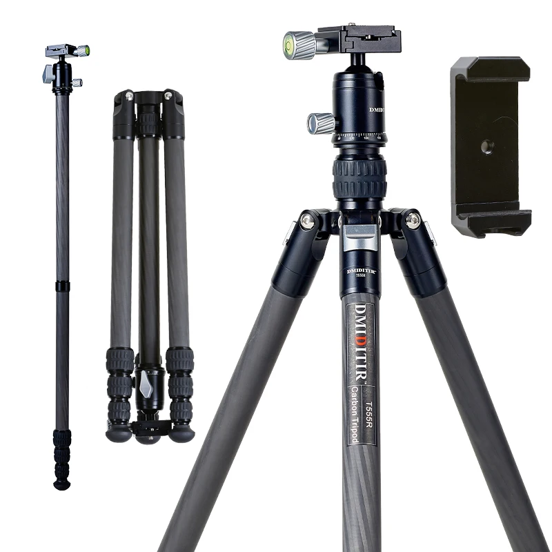 T555R good quality carbon fiber flexible tripod professional digital video dslr tripod stand camera tripod