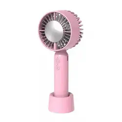 Air Ice Cooling Hand Fan USB Fan Stand Table Desktop Mini Cooling Blower Rechargeable Portable Fan Nice Gift