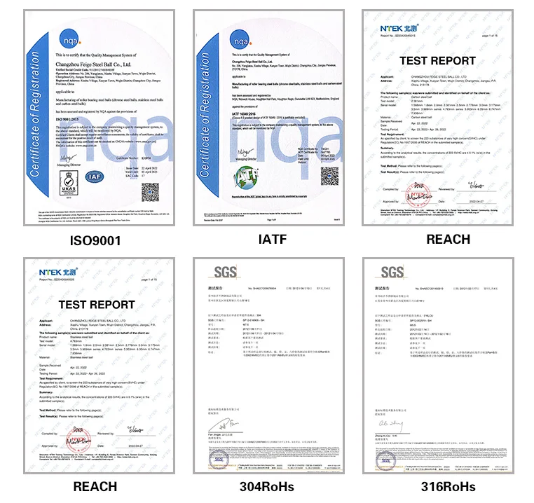 High Polished Hot Sale 1.2mm 8mm 25.1mm G100 G500 G1000  Aisi304 Stainless Steel Ball Bearings For Chemical Industry