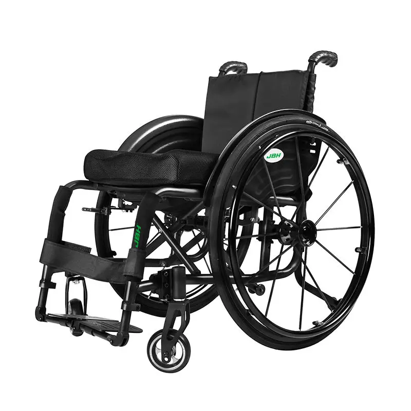 sports manual lightweight  wheelchair with adjustable height and 24 inch large wheels