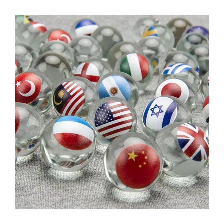 Cheap Wholesale Customized Pattern Glass Marbles For Playing Promotion Glass Marbles