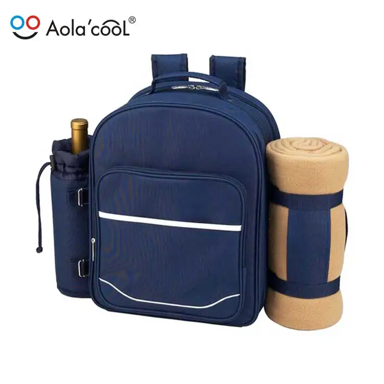 
Outdoor portable waterproof customized oxford fabric lunch bag set 4 person picnic backpack 