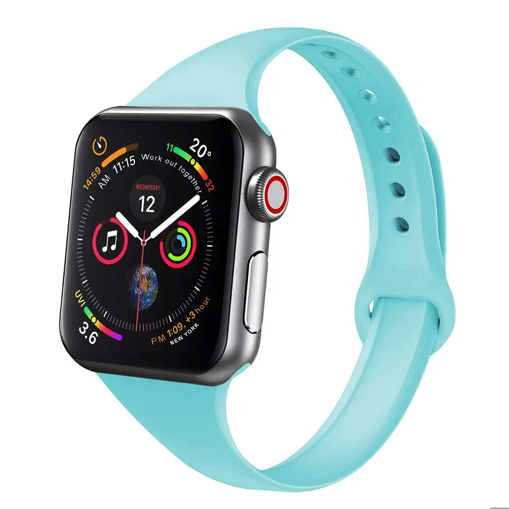 Лидер продаж тонкий спортивный силиконовый резиновый ремешок для Apple