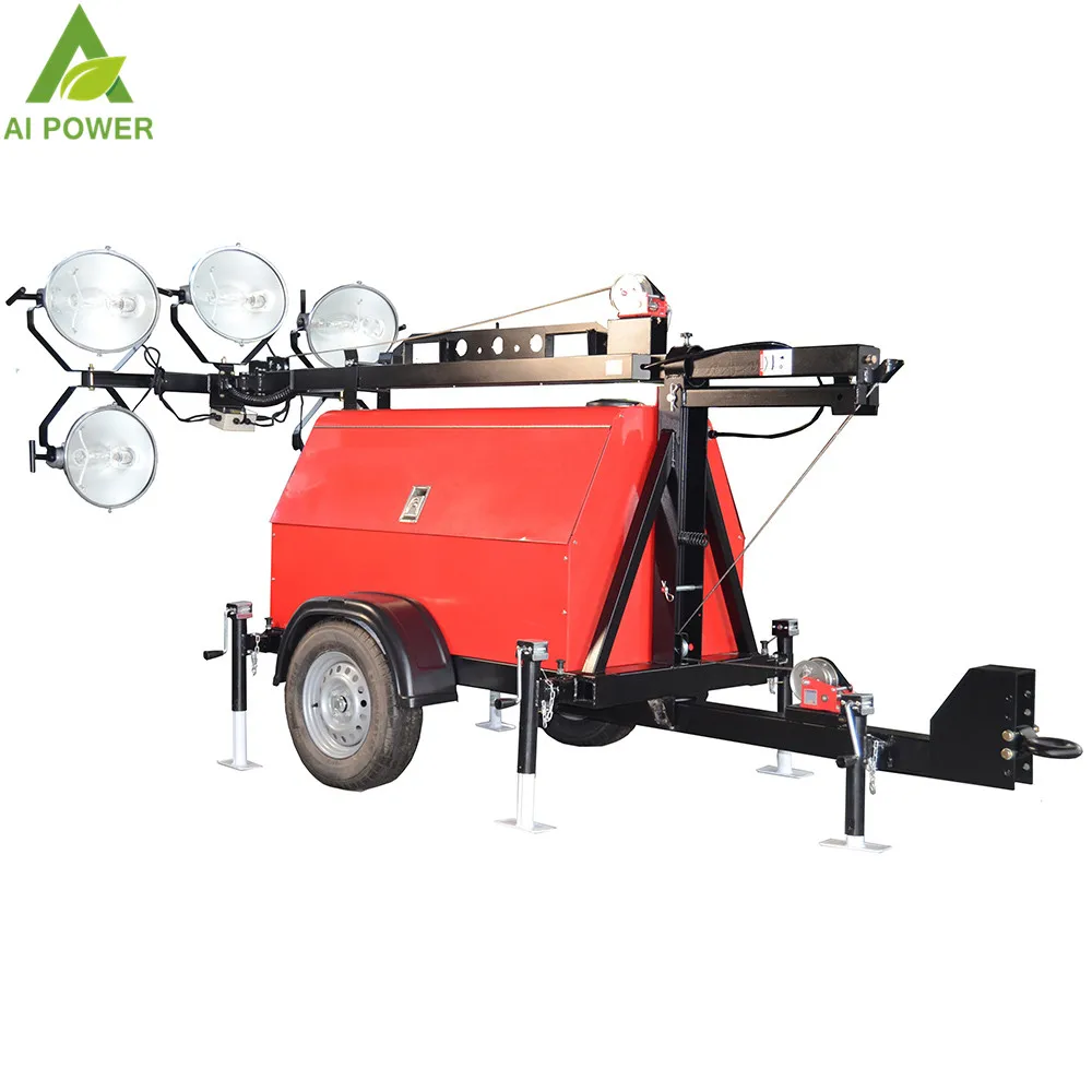 Mobile Light Tower Telescopic Rod Portable Lighting Tower Sports