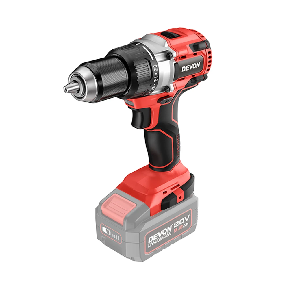 Devon Wholesale Lithium-ion Power Tools 20v Electric Cordless Brushless Drill Driver power tools manufacturer Only Tool